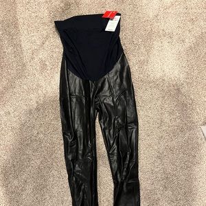 Mama Faux Leather Leggings